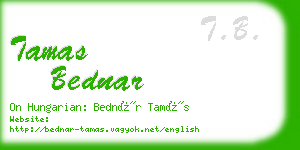 tamas bednar business card